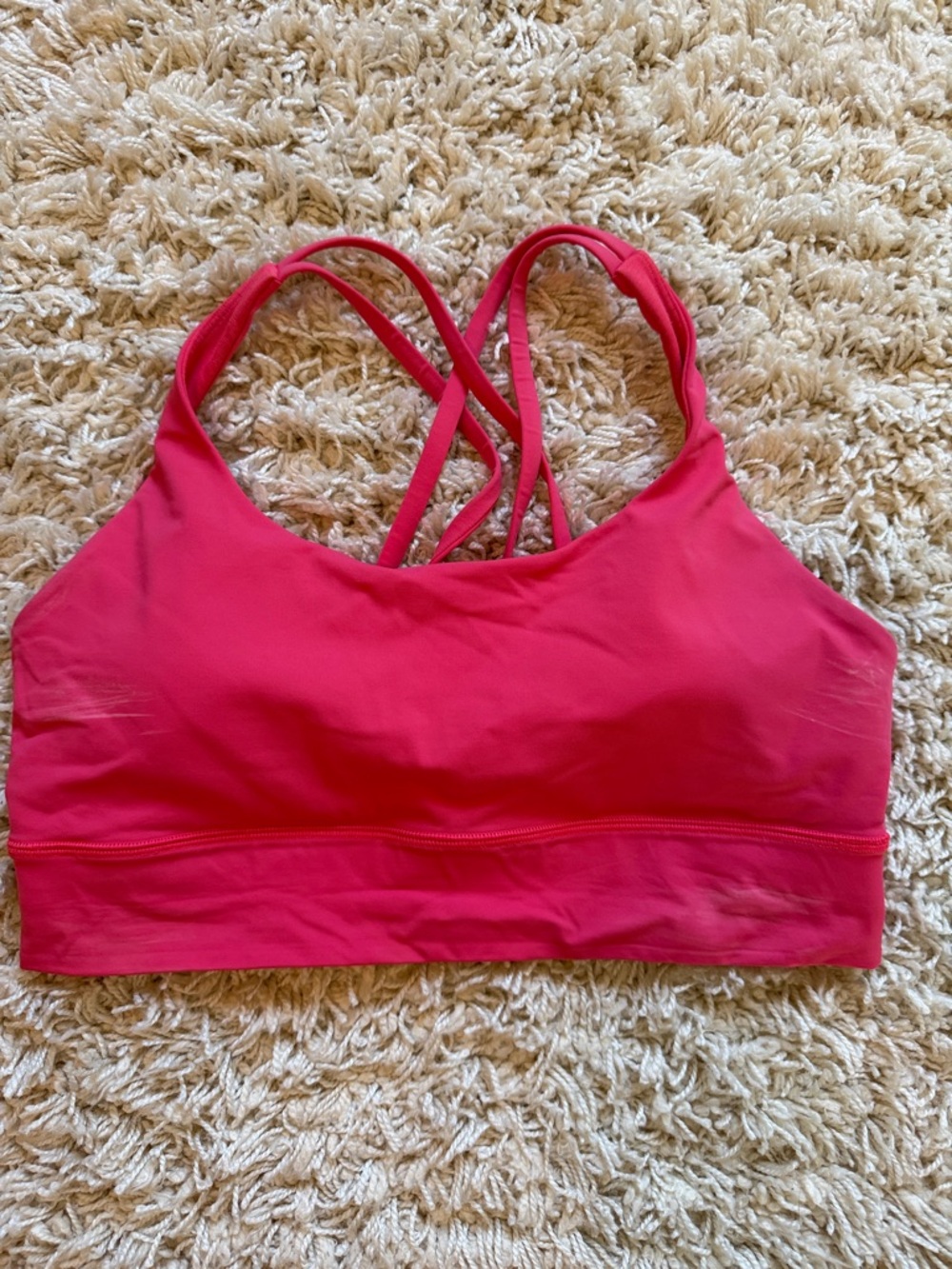 lululemon Pink Strappy Sports Bra - Comfort Support